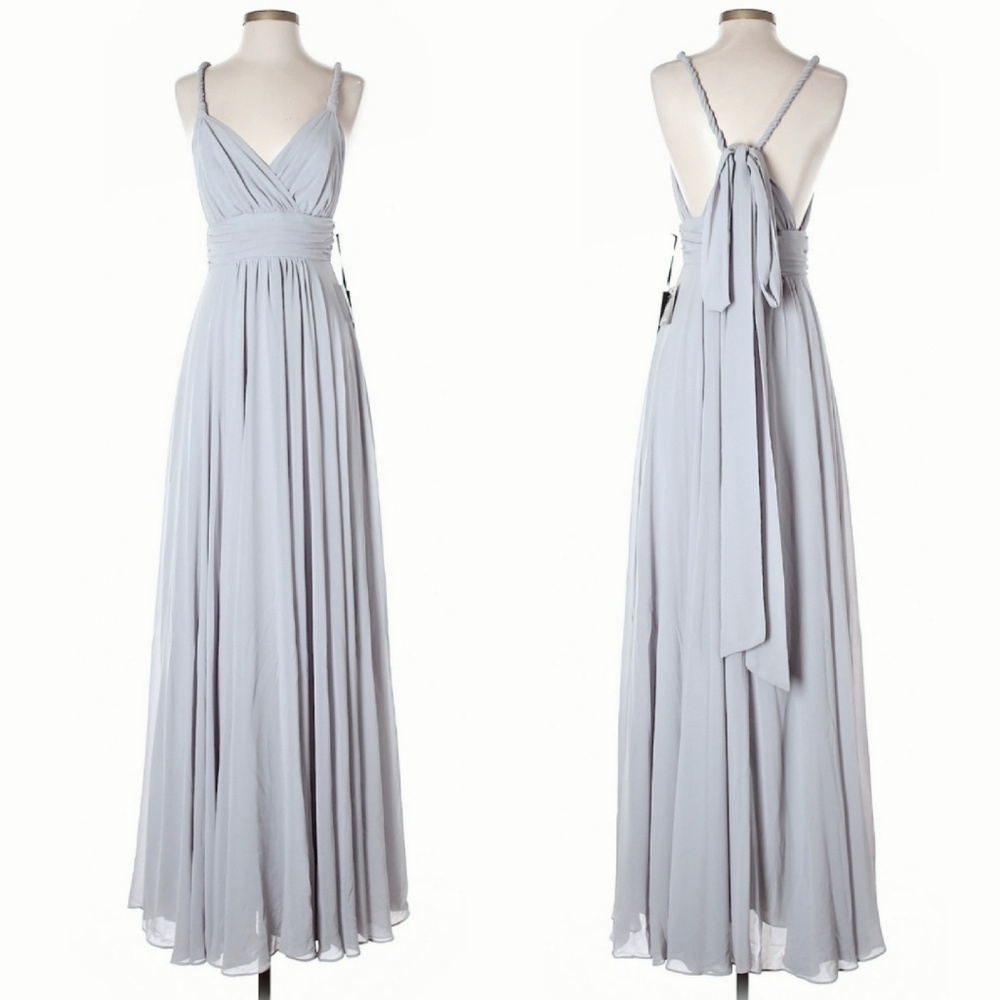 Sold! NWT Lulus Carte Blanche Grey Dress - Picture 2 of 7